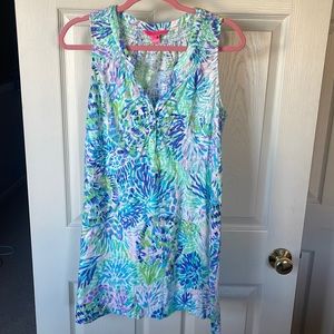 Lilly Pulitzer Eddie Dress-Multi Shell of a party-L- light use great condition